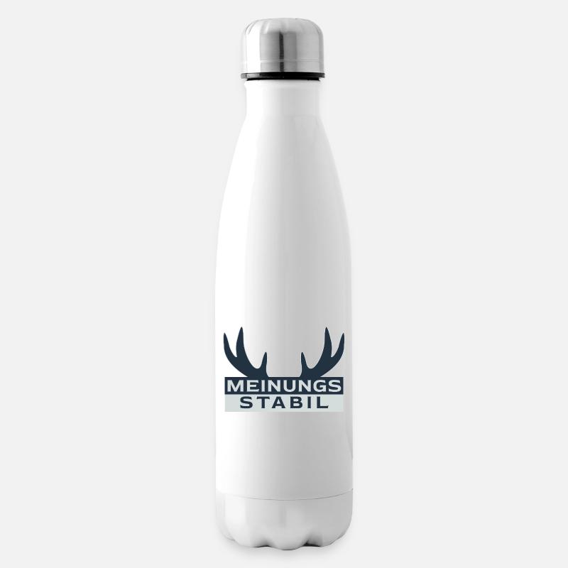 meinungsstabil Dickkopf Sturkopf Sturschädel stur - Isolierflasche - Weiß