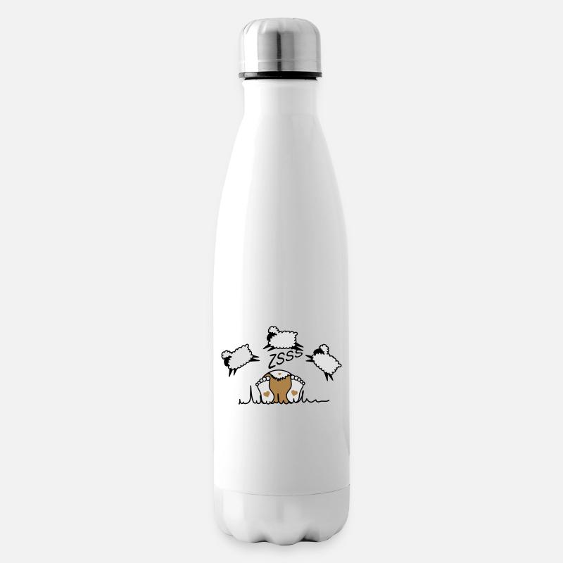 Schäfchen zählen - Isolierflasche - Weiß