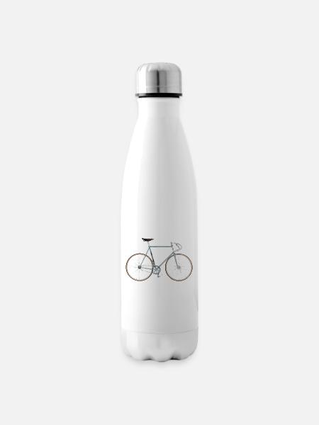 historisches Bahnrad - Isolierflasche - Weiß