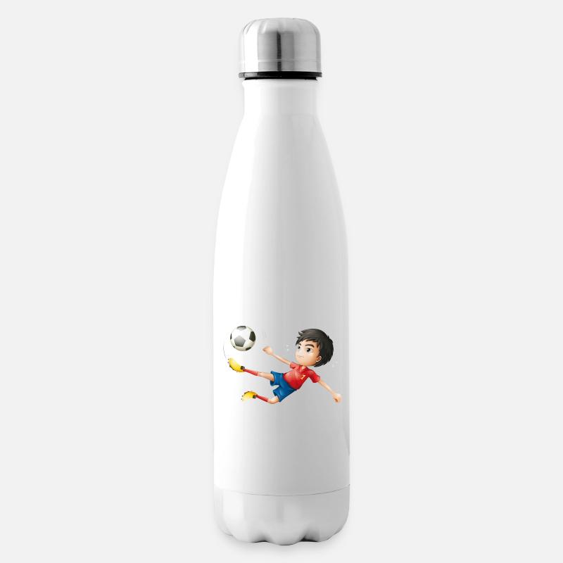Soccer - Isolierflasche - Weiß