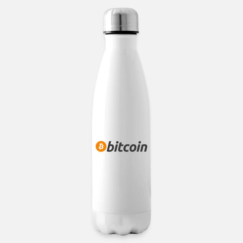 Bitcoin BTC: Offizielles Logo - Isolierflasche - Weiß