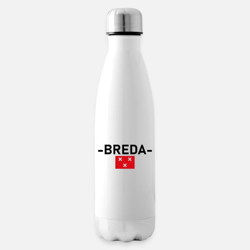 BREDA, Text mit Flagge - Isolierflasche - Weiß