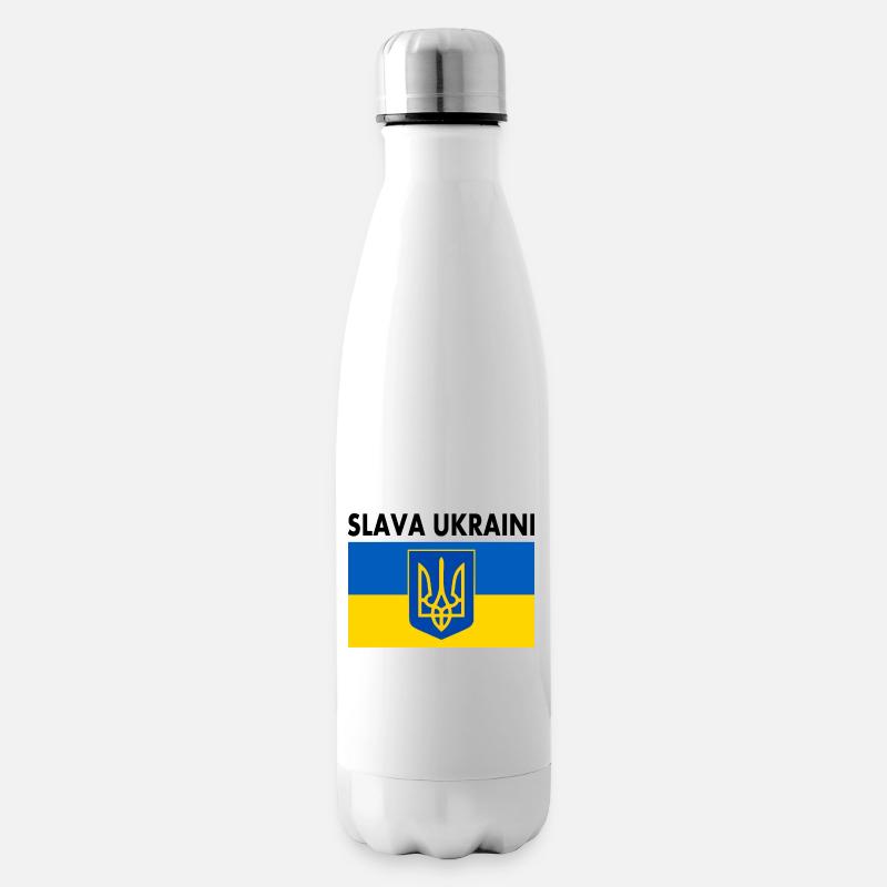 Slava ukraini - Bouteille isotherme - blanc