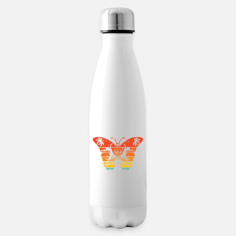 Seltsamer Schmetterlingseffekt - Isolierflasche - Weiß