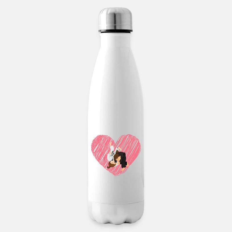 Judo Love - Judo Geschenkidee - Isolierflasche - Weiß