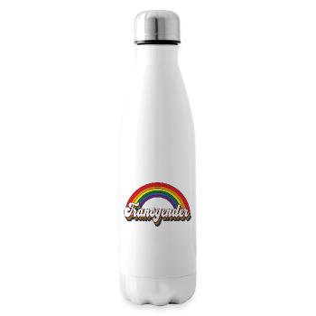 Transgenre Trans Pride LGBTQ Queer CSD Rainbow - Bouteille isotherme - blanc - Droite