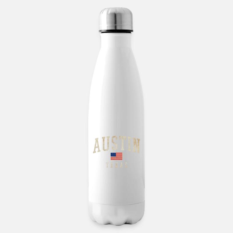 Austin Texas Americana Flag - Isolierflasche - Weiß