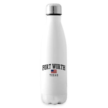 Motif du drapeau de Fort Worth, Texas, USA - Bouteille isotherme - blanc - Droite
