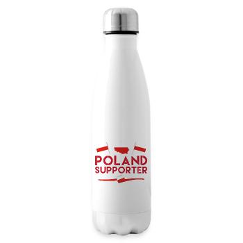 fan de poland supporter. Supporter de Pologne. - Bouteille isotherme - blanc - Droite