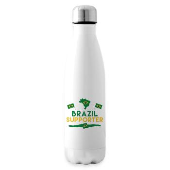 Brazil supporter. fan de Brazil. brazil. samba - Bouteille isotherme - blanc - Droite