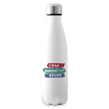 I was doing stuff - Hammock vintage - Insulated Water Bottle - white - Right