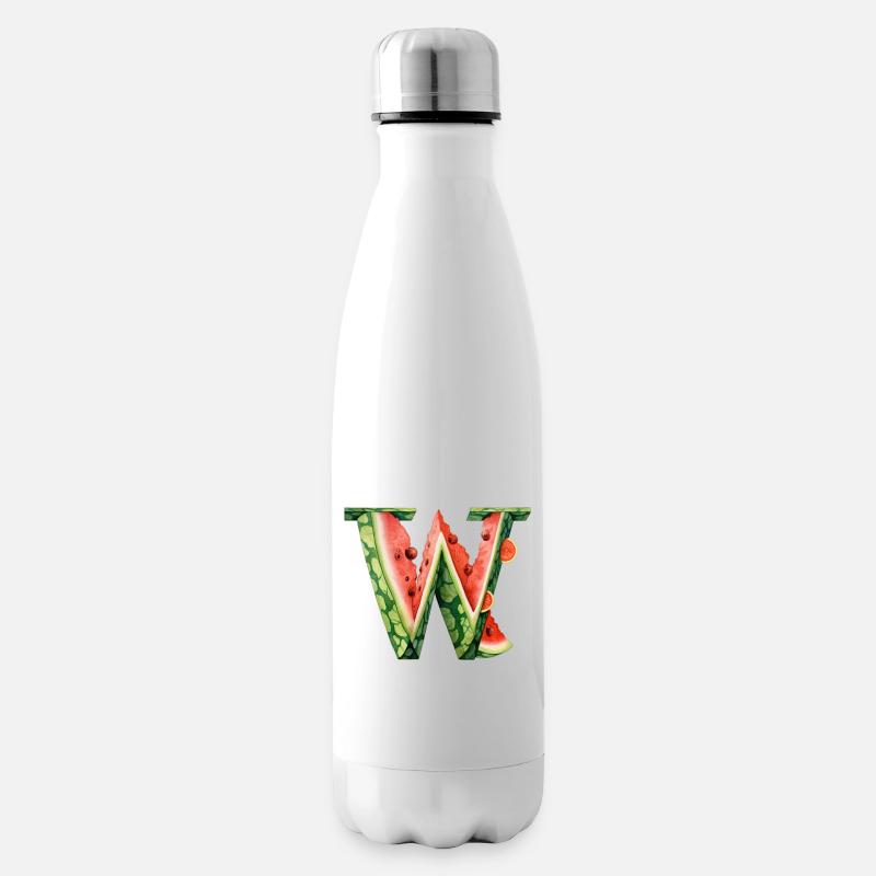 Wassermelonen Buchstabe Melonen - Isolierflasche - Weiß