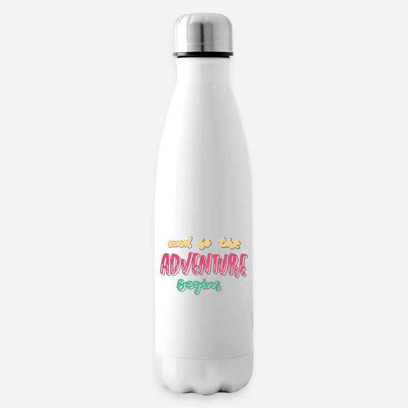Das Abenteuer kann beginnen - Isolierflasche - Weiß