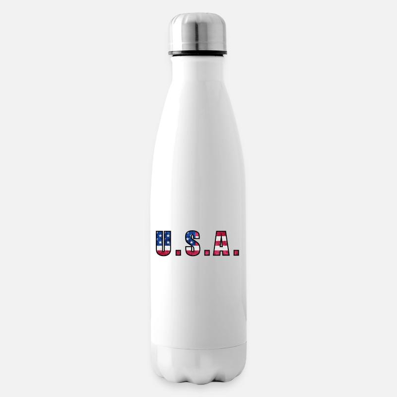 USA _ 01 - Isolierflasche - Weiß