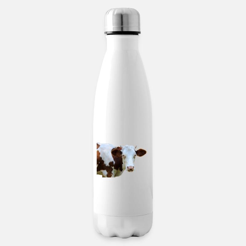 Kuh - Isolierflasche - Weiß