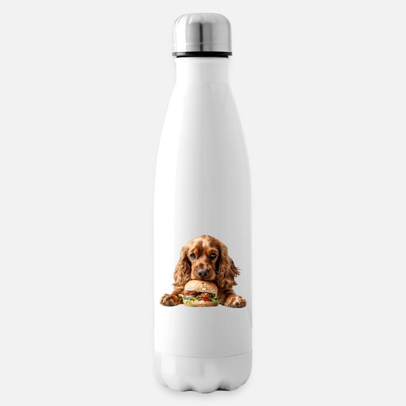 Cocker Spaniel - Isolierflasche - Weiß
