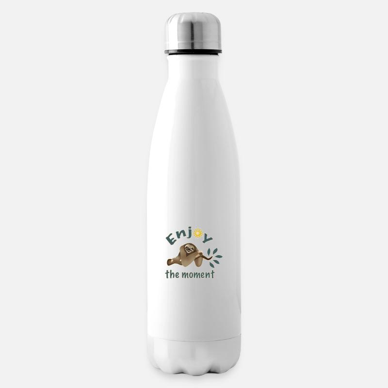 Sloth on branch - Insulated Water Bottle - white