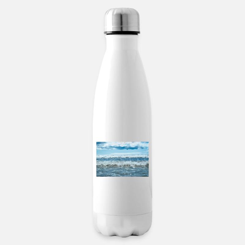 Wave noise - Insulated Water Bottle - white
