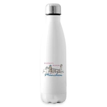 München Deutsches Museum Handzeichnung - Isolierflasche - Weiß - Rechts