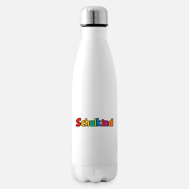 Schulkind bunt - Isolierflasche - Weiß