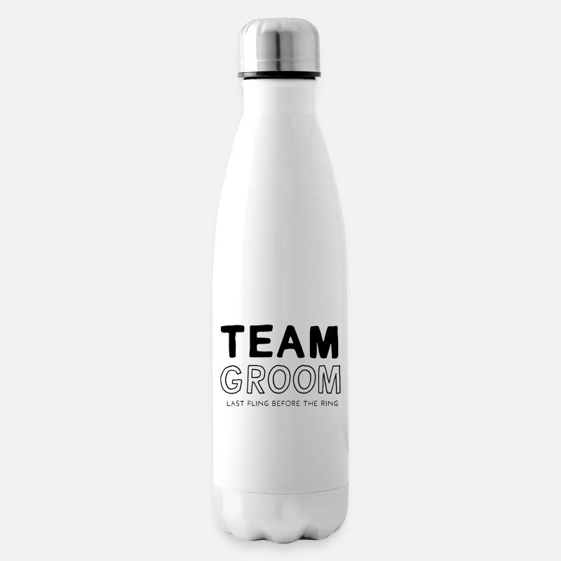 Team Groom - Isolierflasche - Weiß