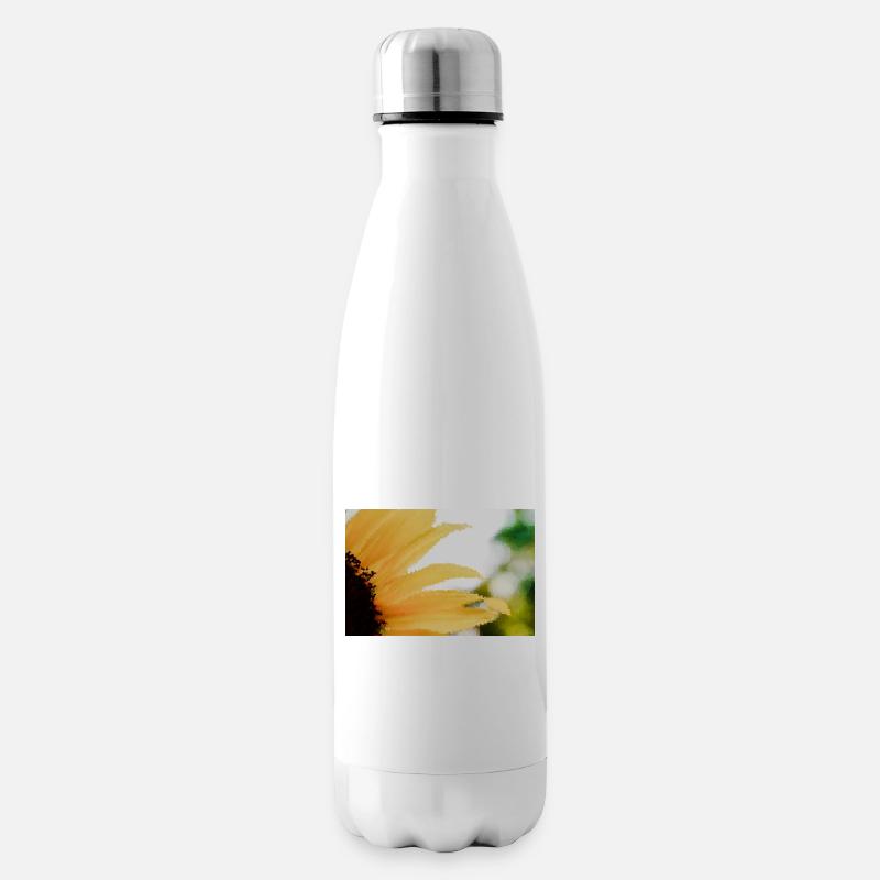 Sonnenblumen Wasserfarben - Isolierflasche - Weiß