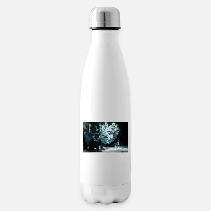 Eisgesicht im Schatten - Isolierflasche - Weiß