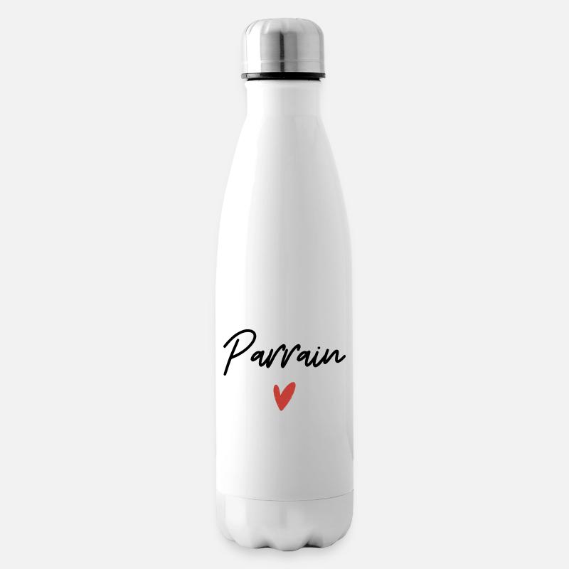 Pate Herz Geschenkidee - Isolierflasche - Weiß