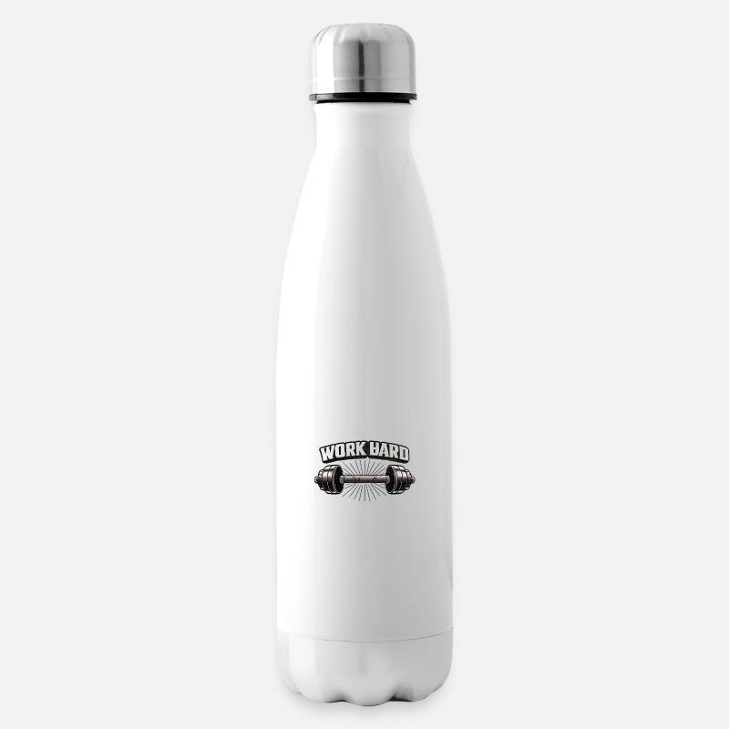 Kraftvolles Training Shirt - Isolierflasche - Weiß