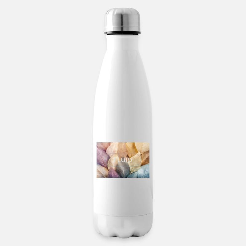 fluid – minimalistisches Glas Design - Isolierflasche - Weiß