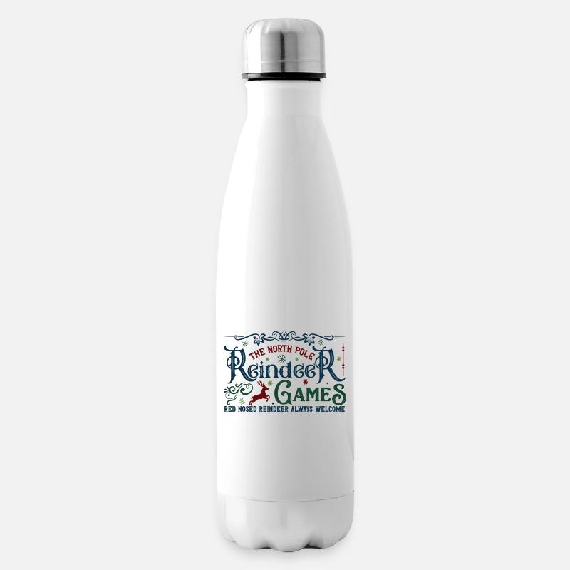 North Pole Reindeer Games - Isolierflasche - Weiß