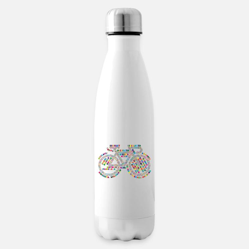 Fahrradsprachen V2 - Isolierflasche - Weiß