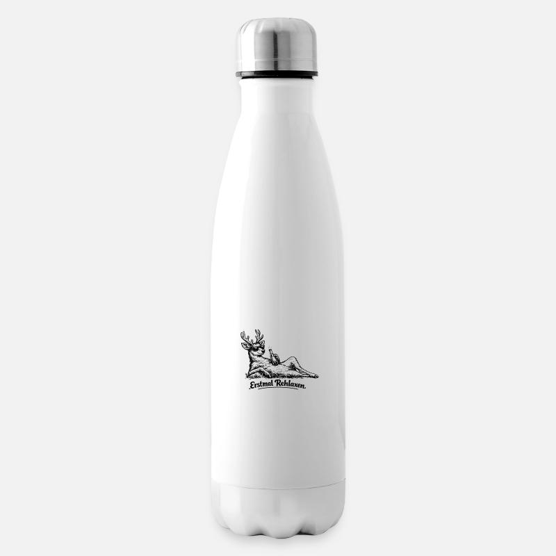 Rehlaxen - Isolierflasche - Weiß