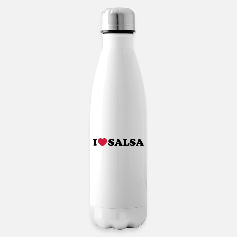 I love salsa - Isolierflasche - Weiß
