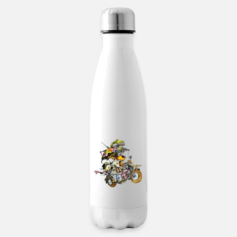 Geheimagent Morris und sein Team im Einsatz - Isolierflasche - Weiß
