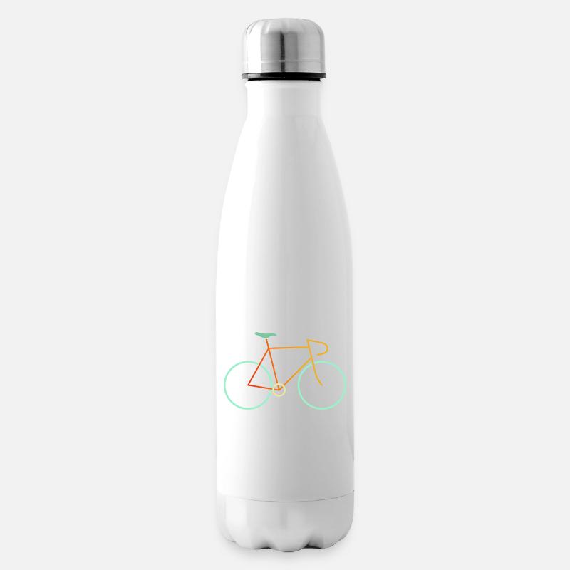 Rennrad bunt - Isolierflasche - Weiß