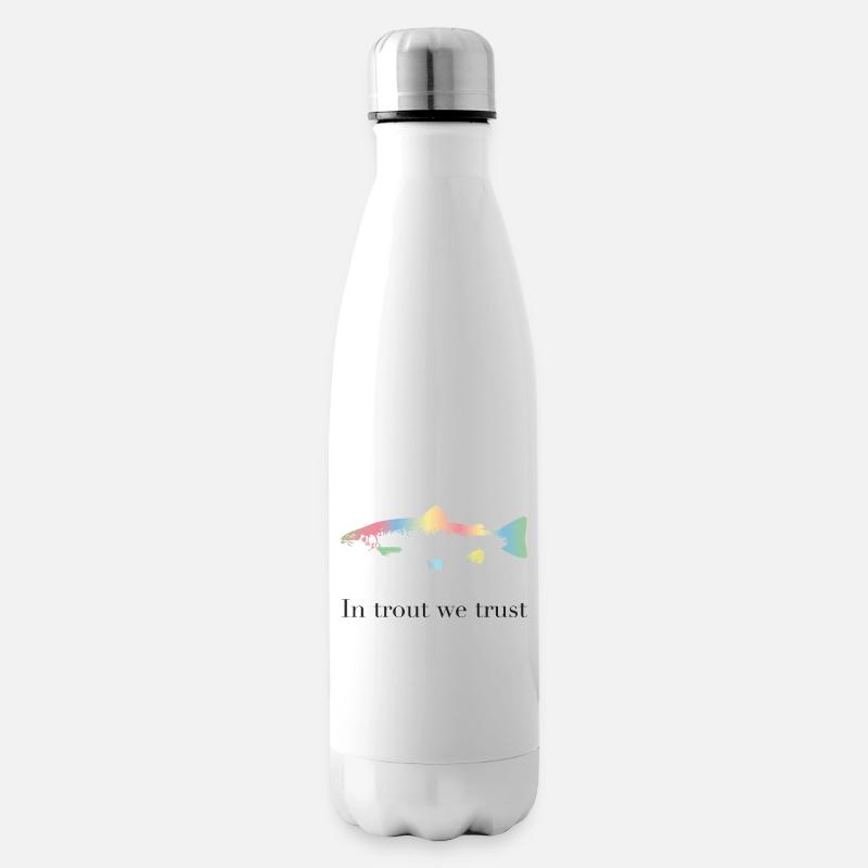 Auf Forellen vertrauen wir - Isolierflasche - Weiß