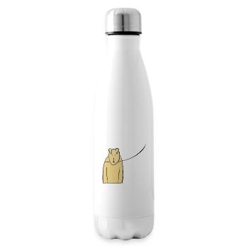 Hund an der Leine! - Isolierflasche - Weiß - Rechts