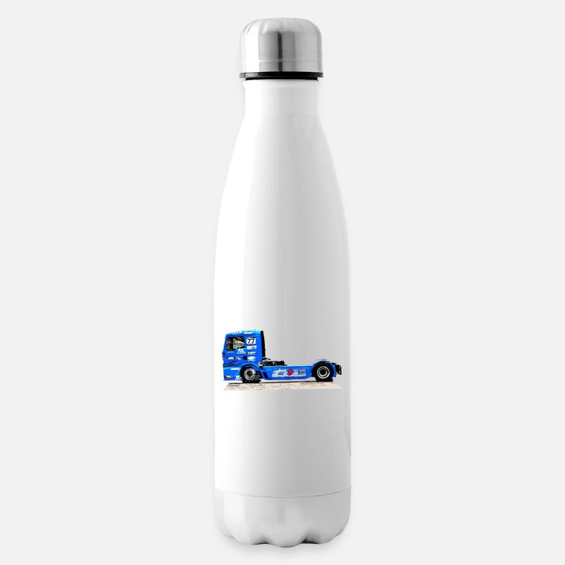 camion de course - Bouteille isotherme - blanc