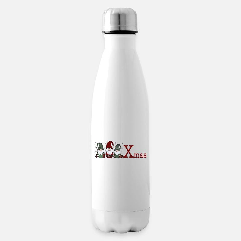 Wichtel Xmas - Isolierflasche - Weiß