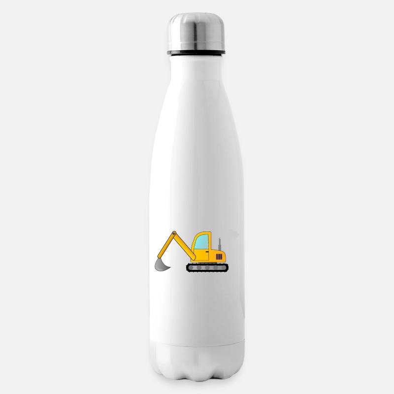 Bagger - Isolierflasche - Weiß