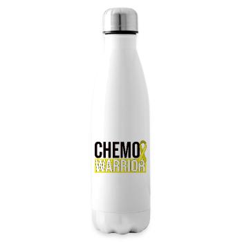Chemo Warrior - Gelbe Schleife - Isolierflasche - Weiß - Rechts