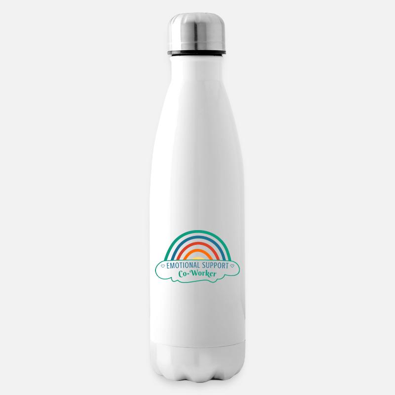 Emotionaler Support Mitarbeiter Work Bestie blau - Isolierflasche - Weiß