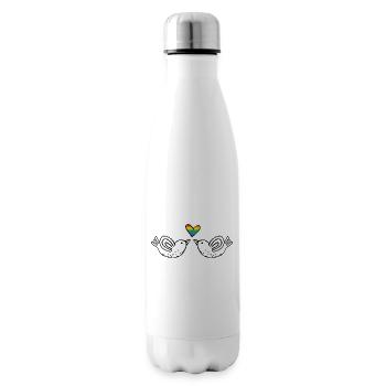 VOGEL black rainbow heart 2 - Isolierflasche - Weiß - Rechts