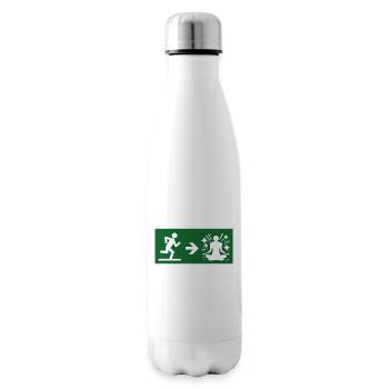 exit to meditate - Insulated Water Bottle - white - Right