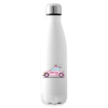Polizeiauto Police Rosa - Isolierflasche - Weiß - Rechts
