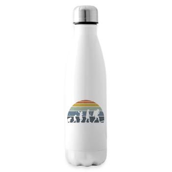 Evolution of Humanity Silhouette Design - Insulated Water Bottle - white - Right
