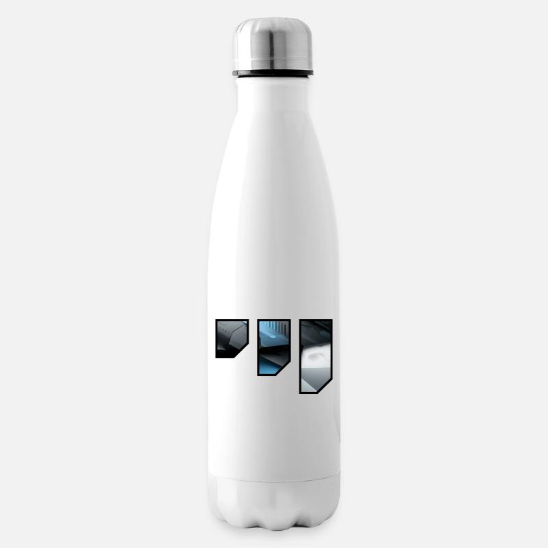 Futuristisches Techno Abstraktes Muster - Isolierflasche - Weiß