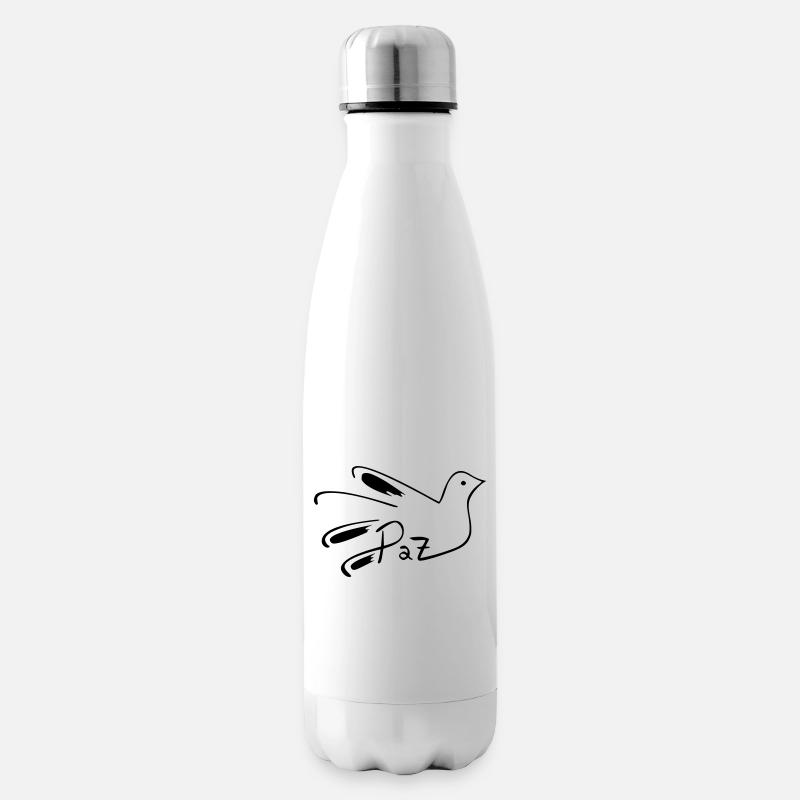 Bunte abstrakte Elemente für einzigartigen Stoff - Isolierflasche - Weiß
