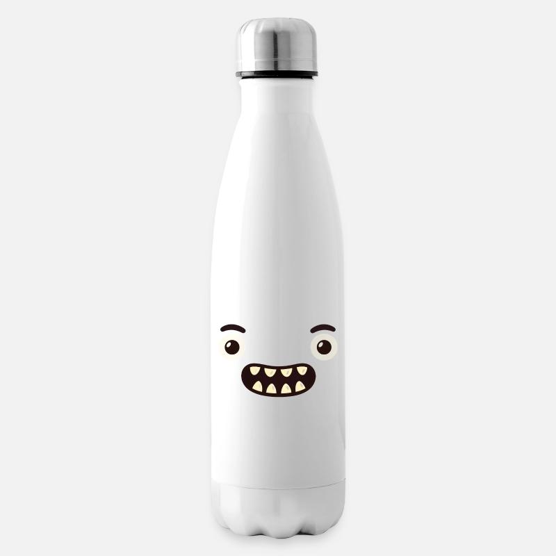 Visage de monstre - Bouteille isotherme - blanc